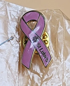 NEW ST. LUKES Pink Ribbon Breast Cancer Awareness Lapel Pin Tie Tack Healthcare - Picture 1 of 4