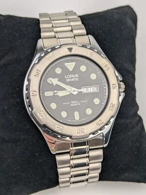 Reloj de Buceo Lorus Acero De Colección NUEVO STOCK ANTIGUO 100m Nuevo de Lote Antiguo Raro V533-7B20 Foto 1 de 4