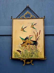 Late 19th century French brass trifold triptych travel mirror - Picture 1 of 8