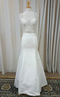 NEW Justin Alexander Sincerity Bridal Mermaid Gown Lace 3805 Wedding Dress Ivory - Image 1 of 4