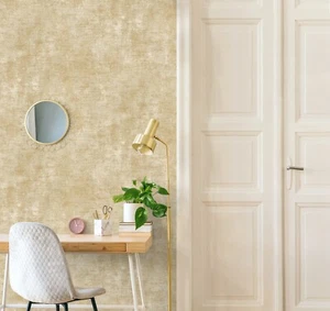 Papel tapiz de vinilo grandeco texturizado liso crema A67903 beige - duradero fácil instalación - Imagen 1 de 2