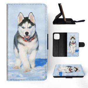 FLIP CASE FOR APPLE IPHONE|SIBERIAN HUSKY DOG 3 - Picture 1 of 193