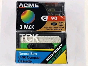 6 Cassette Tapes - TCK 3 Pack And Acme 3 Pack New Sealed - Picture 1 of 2