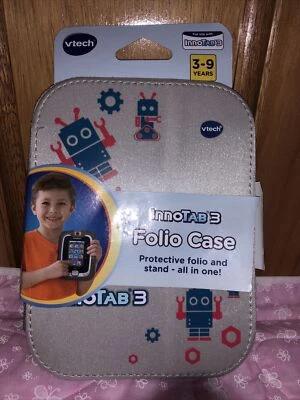 Vtech InnoTAB 3 Folio Case Silver w/ Robots Model# 80-213500 - Image 1 of 4