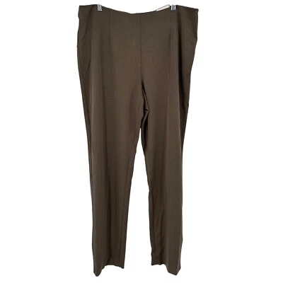 Chico's Metropolitan Pants Side Zip Ankle Career Slacks Brown Size 2/12Short - Image 1 of 4