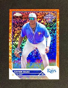 Xavier Isaac /25 🔥 Orange Mini-Diamond Refractor 2022 Topps Chrome Pro Debut