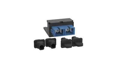 Panduit Mini-Com Blue Singlemode SC Duplex Fiber Optic Adapter Module CMDBUSCBL - Image 1 of 4