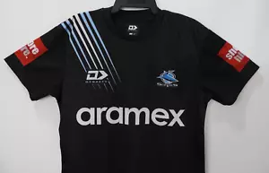 Cronulla Sharks NRL Rugby League SMALL Mens Youth 2004 Black Training Shirt - Picture 1 of 9