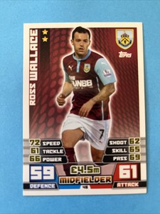 Ross Wallace Burnley FC Match Attax 2014/15 Football Card