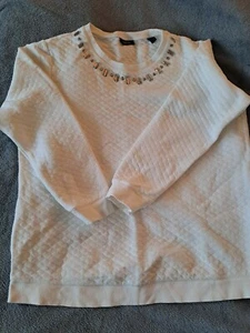 Sweatshirt mit Glitzersteinen - Bild 1 von 3