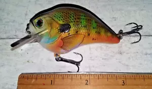 #B COPY of Megabass S Crank 2.5 inch Shallow Diving Square Bill SUNFISH COLOR! - Picture 1 of 10