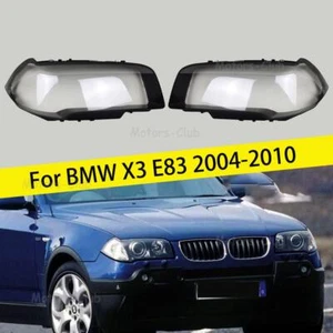 2x Copri Lenti Faro Sostituzione Lenti per BMW X3 E83 2004-2010 Nuove - Foto 1 di 19