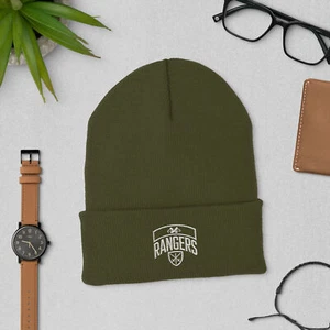 Army Ranger Cuffed Beanie Embroidered Patriotic Hat - Picture 1 of 9