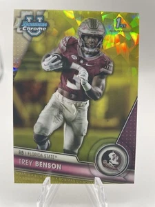 2023 Bowman Chrome U Sapphire 1st TREY BENSON Yellow /75 FSU Florida State - Picture 1 of 2