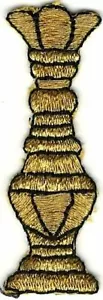 2+" Metallic Gold Queen Chess Piece Embroidery Patch - Picture 1 of 1