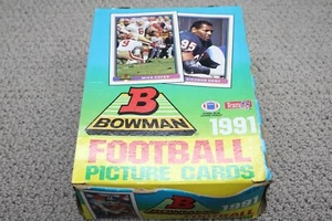 1991 BOWMAN FOOTBALL SCATOLA CERA 36 confezioni *PROPRIETARIO ORIGINALE* - Foto 1 di 1