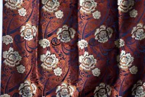 TESSUTO DESIGN FLOREALE DESIGN FLOREALE CINESE UZBEKA VINTAGE (59"-150cm) (A30) - Foto 1 di 4