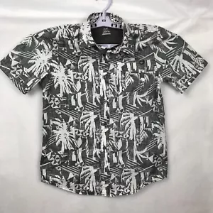 Shaun White Shirt Boys Large Black White Floral Inside Out Skater Skate Punk - Picture 1 of 12