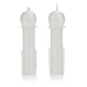 Cock Sleeves Confezione da 2 Estensioni Pene in Silicone Super Elasticizzate Sviluppatore - Foto 1 di 3