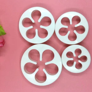 4pcs Rose Flower Fondant Cake Cutter Mold Sugarcraft Baking Decorating Tool..X-v - Picture 1 of 12