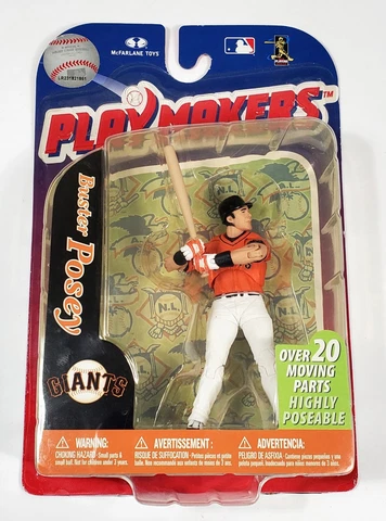 BUSTER POSEY PLAY MAKERS FIGURE McFARLANE SF GIANTS ORANGE MOSC 4" 2011 PKG WEAR Cover