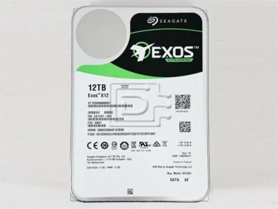 98%NEW ST12000NM0007 Seagate Exos X12 12TB7.2K SATA-6Gb/s 512e 3.5IN Hards drive - Image 1 of 2