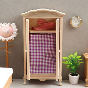 1:12 Dollhouse Miniature Wardrobe Model Storage Box Cabinet Furniture Decor  DL