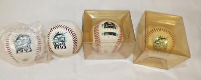 Lot of 4 1993 Marlins Inaugural Year Baseballs Season of Firsts Opening Day  - Image 1 of 4