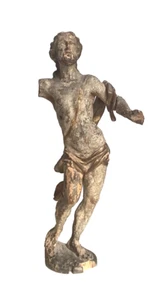 John the Babtist wood carved statue circa 1600 - Picture 1 of 6