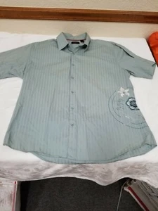Contigo Men's Short Sleeved Button Down Shirt Size XL Nice Embroidery - Picture 1 of 9