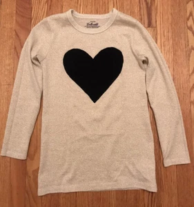 Crewcuts Collectible, Shimmer Heart Sweater, Size 16 - Picture 1 of 5