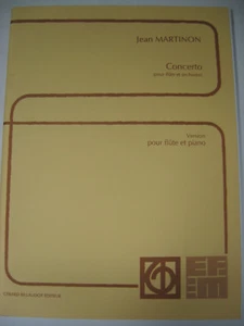 Jean Martinon Concerto For Flute and Piano - Gerard Billaudot Editor Sheet Music - Picture 1 of 3