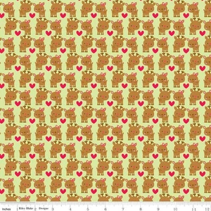 Santa Express Fabric by Riley Blake Designs, 100%cotton, C4726-Green, BTY - Picture 1 of 1