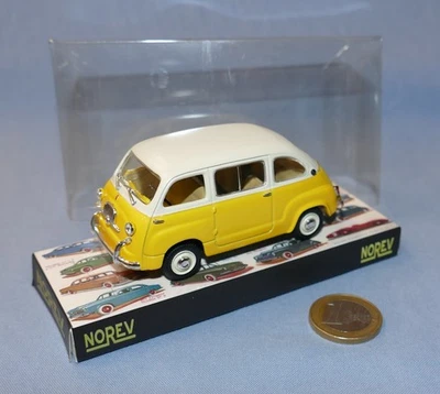 Norev  1/43 : Fiat 600 Multipla (Jaune/Blanc) - Photo 1/4
