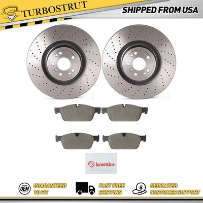 Kit de pastillas de rotores de freno delanteros Brembo para Mercedes-Benz GL450 2015-2016 Foto 1 de 4