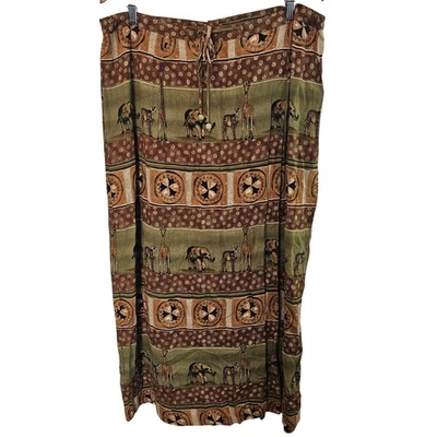 Falda De Colección Y2K Stonebridge Para Mujer Talla 18W Marrón Safari Animal Jirafa Cebra Foto 1 de 4