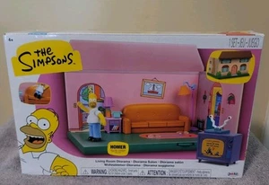 Jakks Pacific The Simpsons Living Room Diorama with 2.5" Homer Figure - Picture 1 of 2