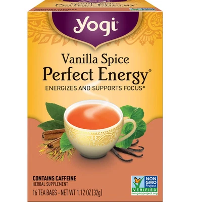 Tea Vanilla Spice Perfect Energy Tea - 16 saquinhos de chá por pacote (6 pacotes) - Orgânico  - Imagem 1 de 4