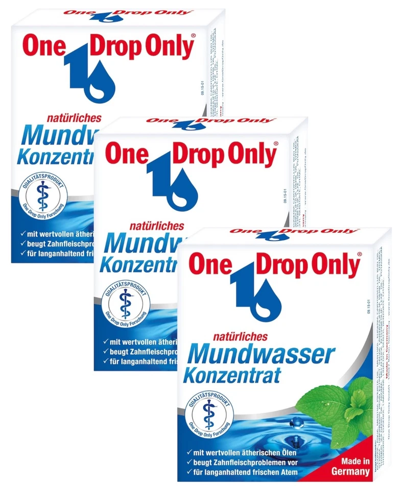 ✅ One Drop Only natürliches Mundwasser Konzentrat wirkt antibakteriell 3x 50ml ✅