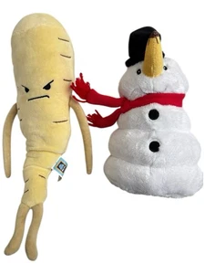 Aldi Wicked Chirivía Pascal Kevin La Zanahoria Anuncio Juguete Suave y Plátano Muñeco de Nieve - Imagen 1 de 4