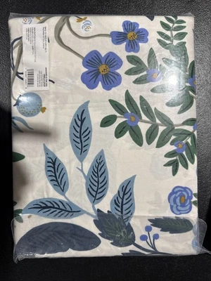 Funda nórdica completa de satén pavo real The Company Store Rifle Paper Co Foto 1 de 3