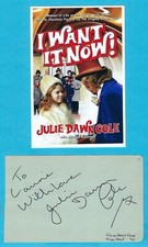 Julie Dawn Cole Autographed Album Page w/ HP Photo "Willie Wonka" Veruca Salt