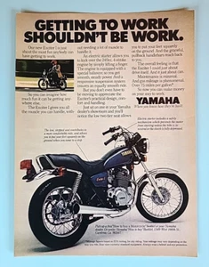 1980 Yamaha Exciter 1 Motorcycle Vintage 1980's Print Ad Getting To Work... - Picture 1 of 3