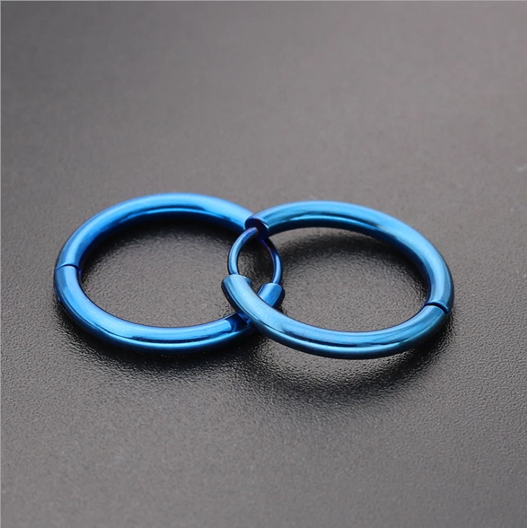 Men Women Stainless Steel Small Huggie Earrings Cartilage Lip Piercing Nose Hoop Foto 1 de 1