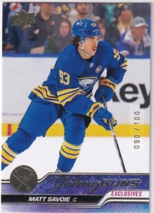 2023-24 Upper Deck Extended Series Matt Savoie Young Guns Exclusives #090/100 - Picture 1 of 2