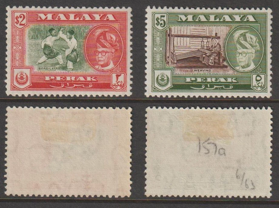 MALAYA/PERAK 1957 $2 y $5 como nuevo dúo (f/mh) Foto 1 de 1