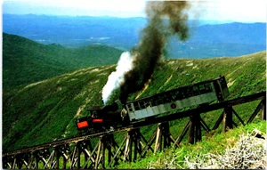 Postal Mt. Locomotora ferroviaria Washington Cog 9, Jacob's Ladder, New Hampshire - Imagen 1 de 2