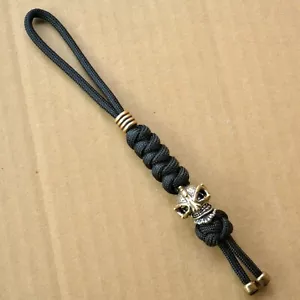1 pcs Paracord Lanyard für Messer mit Skull Bead Schlüsselanhänger - Bild 1 von 4