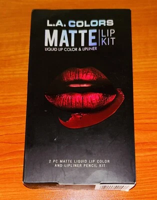 L.A.Colors Matte Lip Kit Duo - Vamp'd Out New In Box Liquid Lip Color And Liner - Image 1 of 3