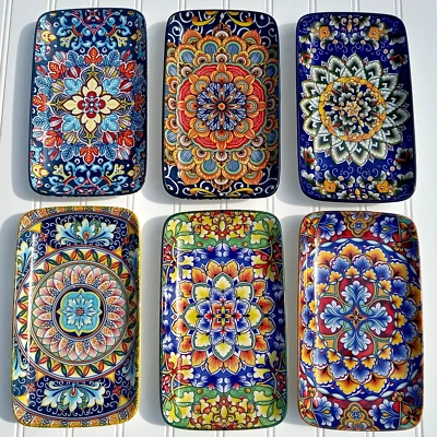 VANCASSO Simi Juego de 6 Platos de Porcelana 8.5 Pulgadas Postre Sushi Boho NUEVO Foto 1 de 4